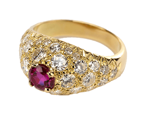 fine jewels Ruby Dia Yellow Gold Ring cropped