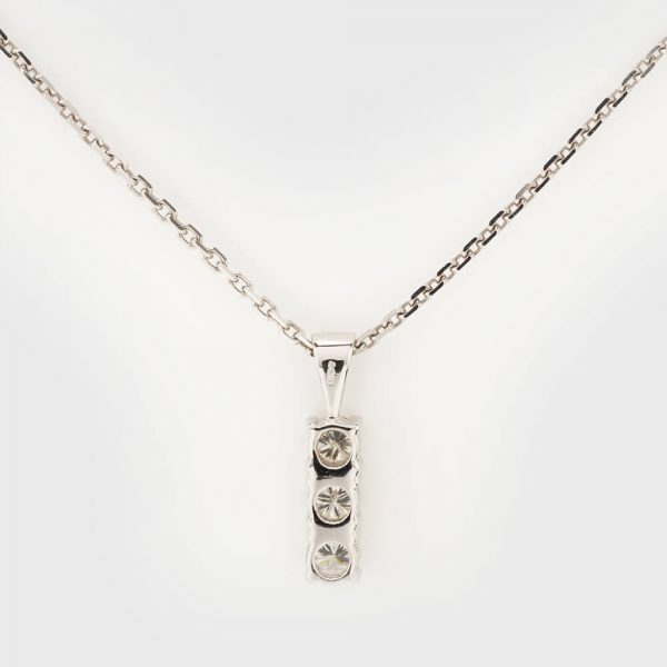 Fine Jewels of Harrogate Modern 0.45 Carat Diamond Trilogy Three Stone Pendant