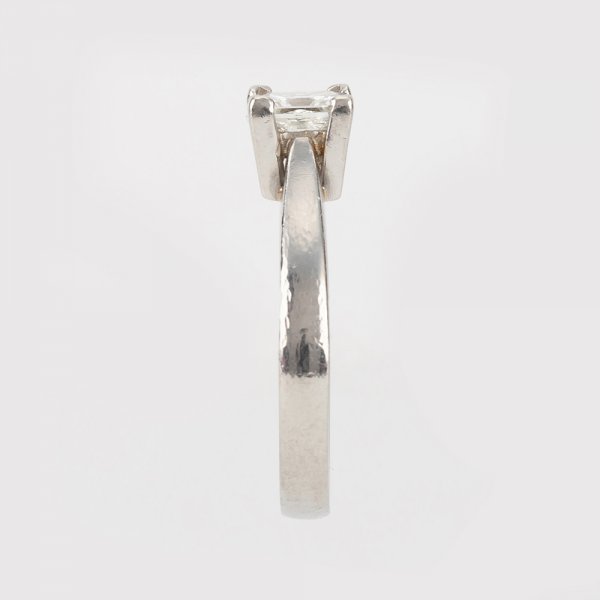 Fine Jewels of Harrogate Contemporary Platinum 0.72 Carat Princess Cut Diamond Solitaire Engagement Ring