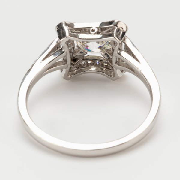 Fine Jewels of Harrogate Contemporary Platinum 0.85 carat Diamond Cluster engagement Ring