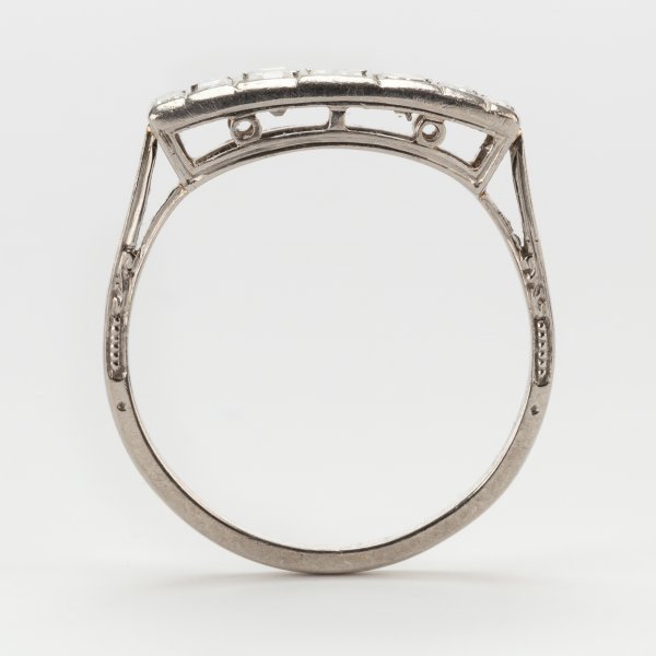 Fine Jewels of Harrogate Art Deco 0.60 Carat Baguette Cut Diamond Seven Stone Engagement Ring Circa 1930's