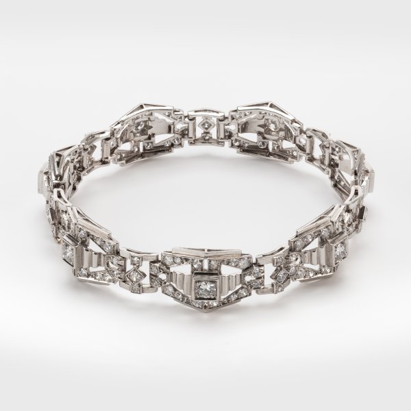 Fine Jewels of Harrogate Art Deco 4.35 carat Diamond Bracelet Circa 1930's