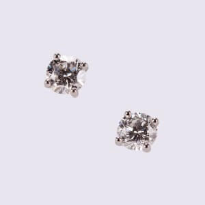 Fine Jewels of Harrogate Contemporary Classic Diamond 1.00 Carat Stud Earrings