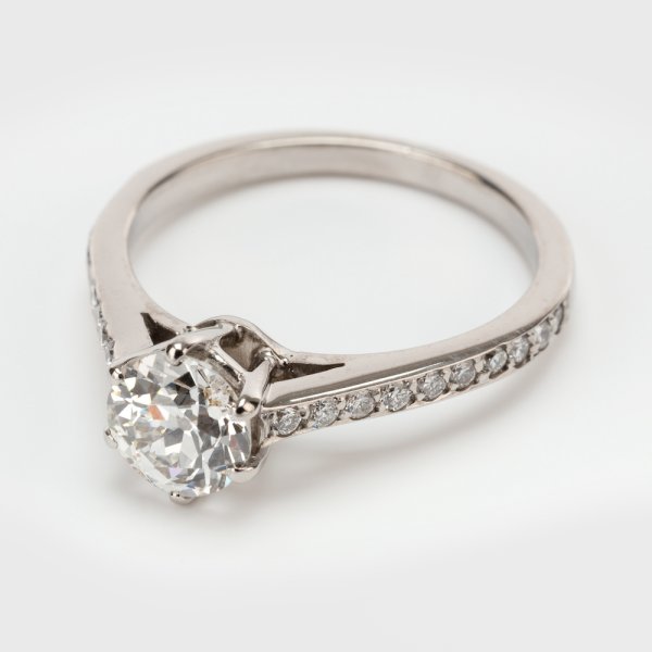 Fine Jewels of Harrogate Contemporary 0.99 Carat Old European Cut Diamond Solitaire Engagement Ring