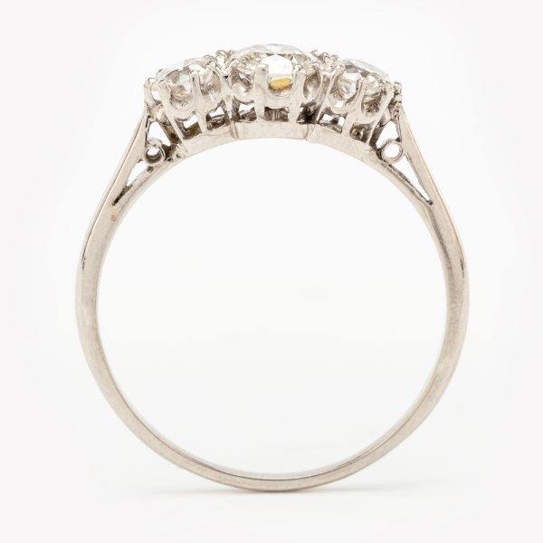 Fine Jewels of Harrogate Art Deco 0.72 Carat Diamond Three Stone Trilogy Engagement Ring Circa 1920's