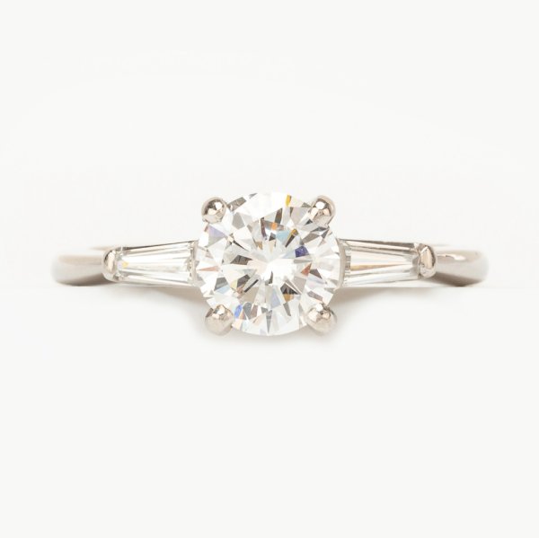 Fine Jewels of Harrogate Vintage D Colour 1.01 carat Diamond Solitaire Engagement Ring Circa 1960's