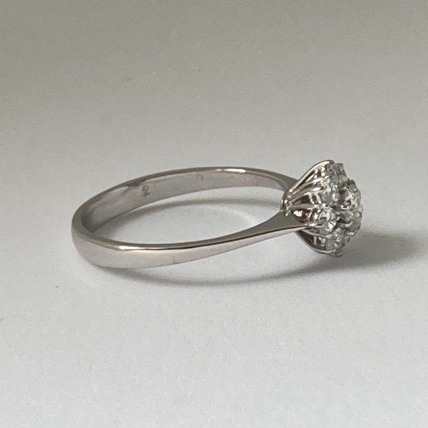 Fine Jewels of Harrogate Vintage 0.55 Carat Diamond Cluster Ring Circa 1960's